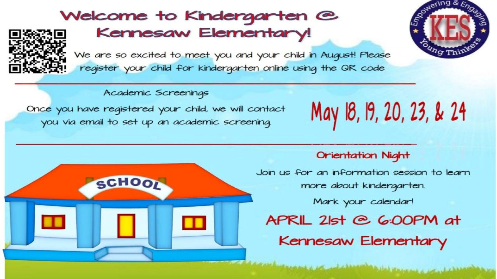 Kindergarten Registration for KES